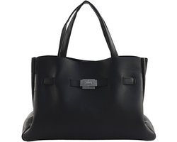 DKNY handtas Bryar Satchel Black / Silver zwart