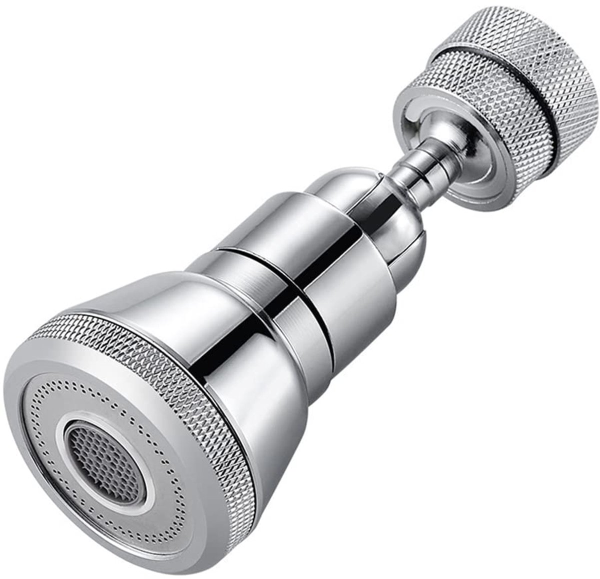 Kraan Beluchter Straalregelaar - Universeel 720° Draaibaar Zwenkbaar met 4-laags filter en anti-spat functie - Voor badkamerkranen en armaturen - 23 mm Schroefdraad