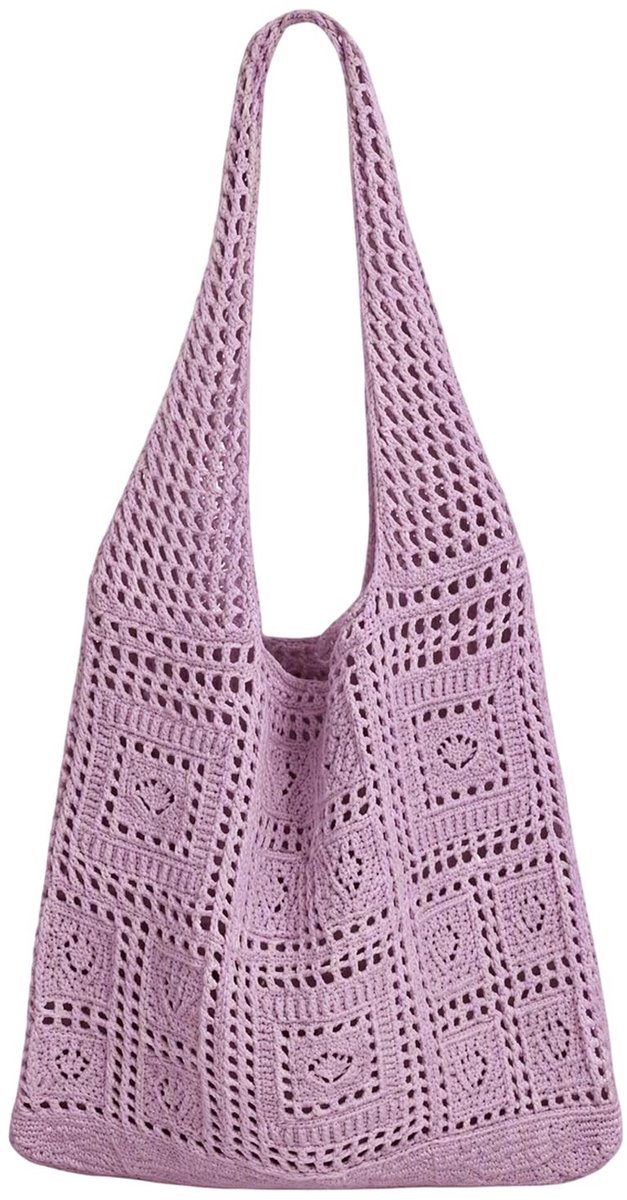 Elzusha - Strandtas dames - Vintage schoudertas - Roze
