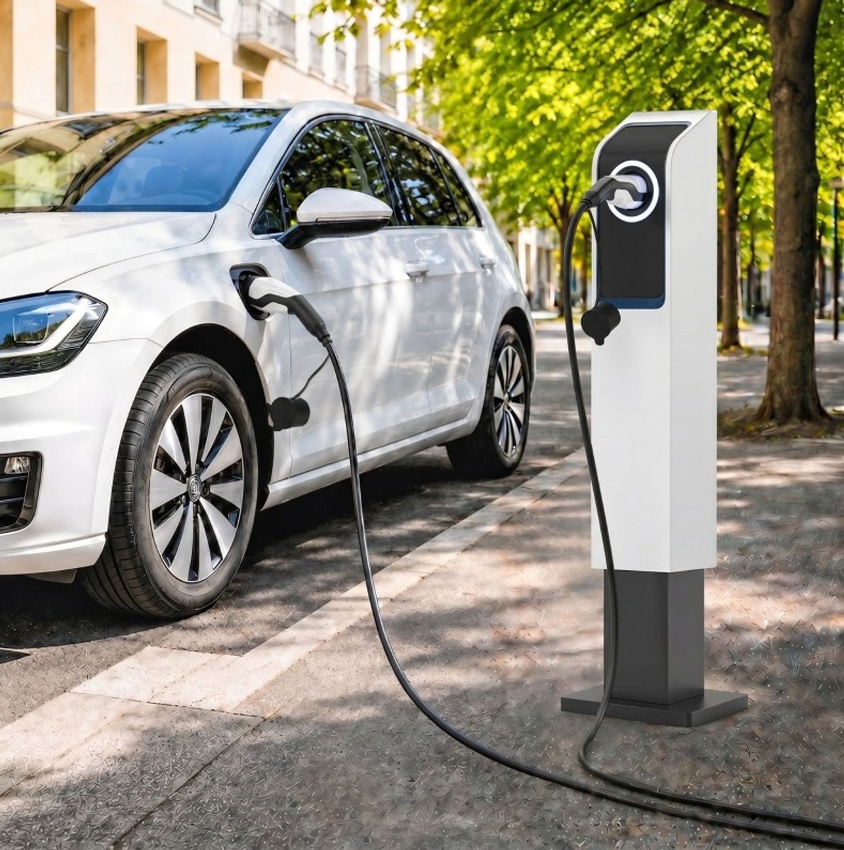 REDOM - Laadkabel auto - Type 2 naar Type 2 - Mode 3 - 11 kW 3-fase laden - TPU-kabel met koperen kern en kunststof stekkers - Zwart en wit - 5 m