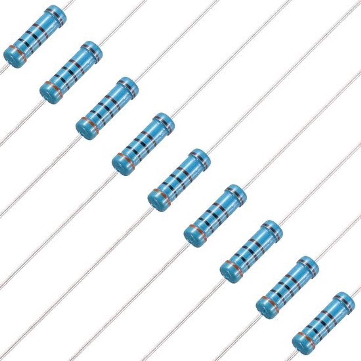 Vaste weerstanden - Metaalfilmcomponenten - Voor elektronische projecten - 1% tolerantie - 50 stuks - Zwart
