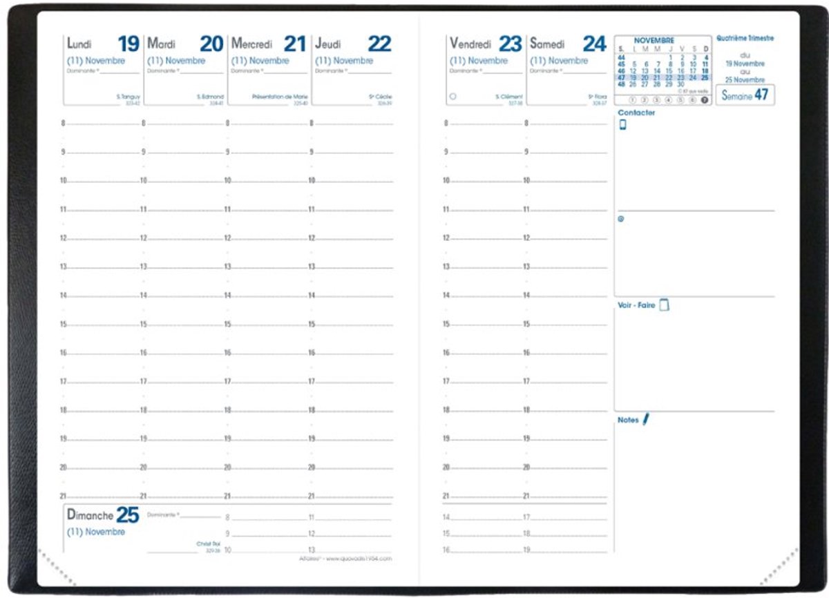 QUO VADIS zakagenda Affaires, 100 x 150 mm, Impala kunststof, gekleurd assortiment