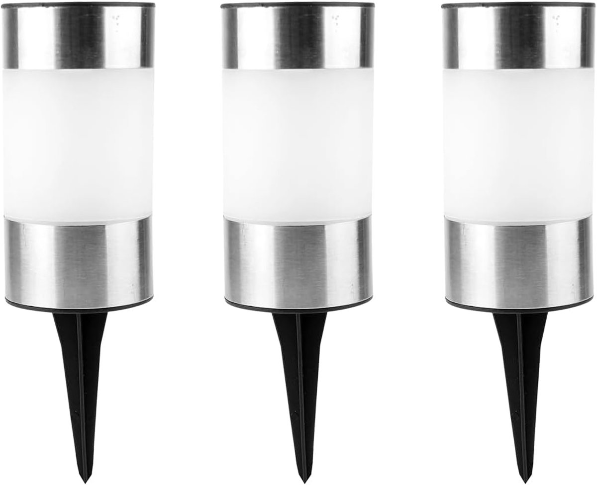 Zonne-energie tuinpriklampen - automatisch aan - voor paden en bloembedden - zonne-grondlampen - voor tuingebruikers - 3 stuks