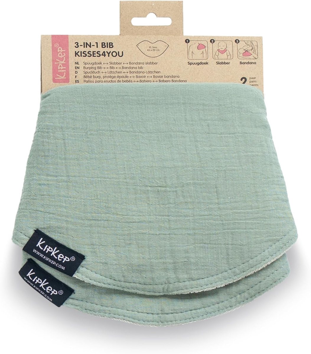 Spuugdoek Bib Bandana 3-in-1 - hydrophilisch katoen - dubbele laag - essentieel voor babyverzorging - ShopVlot