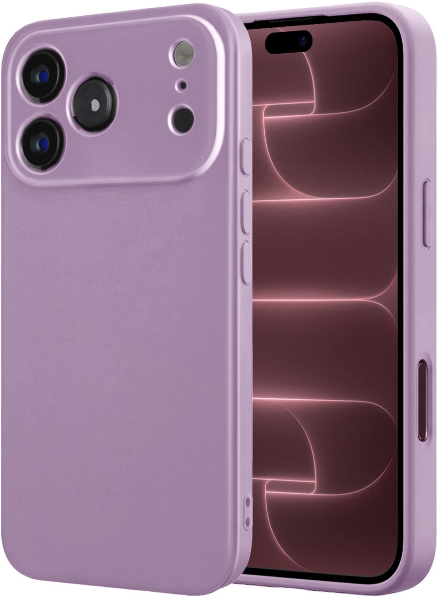 Hoesje - Geschikt voor Apple iPhone 18 Pro - Sterk & Shockproof - Hoes Cover - Siliconen Case - Lila