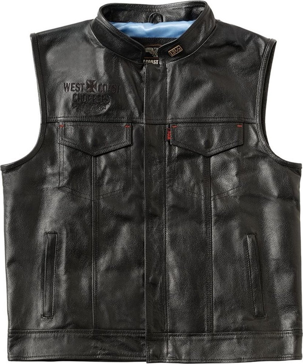 WCC West Coast Choppers Herenvest Collab 131/2 Leather Cfl Riding Vest WCCJS161ZW
