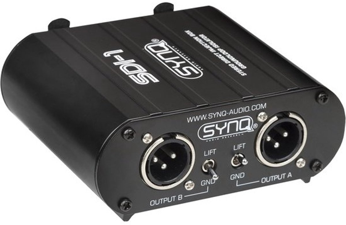 Stereo DI-box - Audio-interface - Muzieksignaal verwerken - Hoge audiokwaliteit - 1 aantal - Zwart