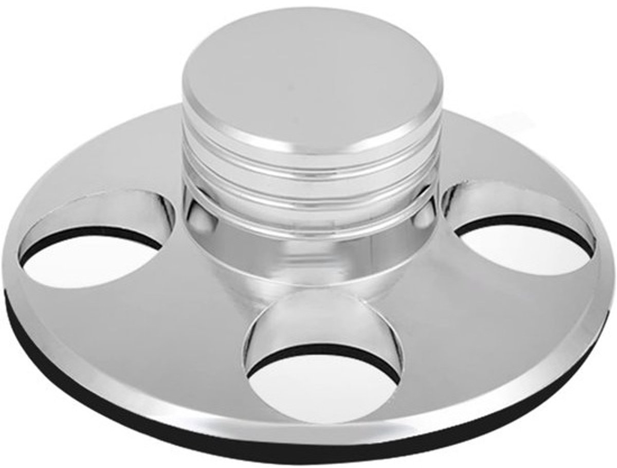 Platenstabilisator - Recordgewichtklem - Voor gebruik met draaitafel - Precisiegietwerk - 3.5cm diameter - Chroomafwerking