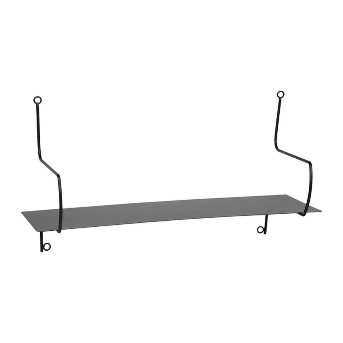 Ostaria Wandplank Laurie - metaal - zwart - 50 cm - boekenplank - hangplank