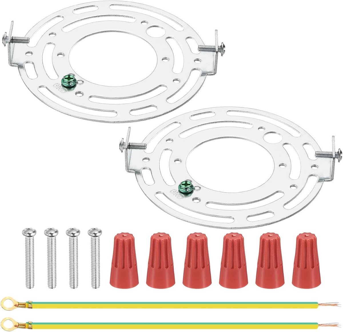 Universele Lamp Montageset met 110mm Ronde Plafondplaten, Duidelijke Kruisbalk en Schroeven voor Wand- en Hanglampen
