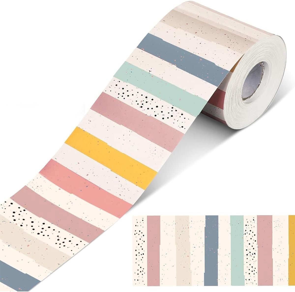 Prikbordstickers 7,5 cm x 18 m - zelfklevend papier - lichte kleur - perfect voor klaslokalen - ShopVlot