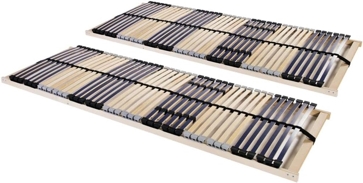 Massief beukenhouten frame 7 comfortzones met 4 verstelbare dubbele latten