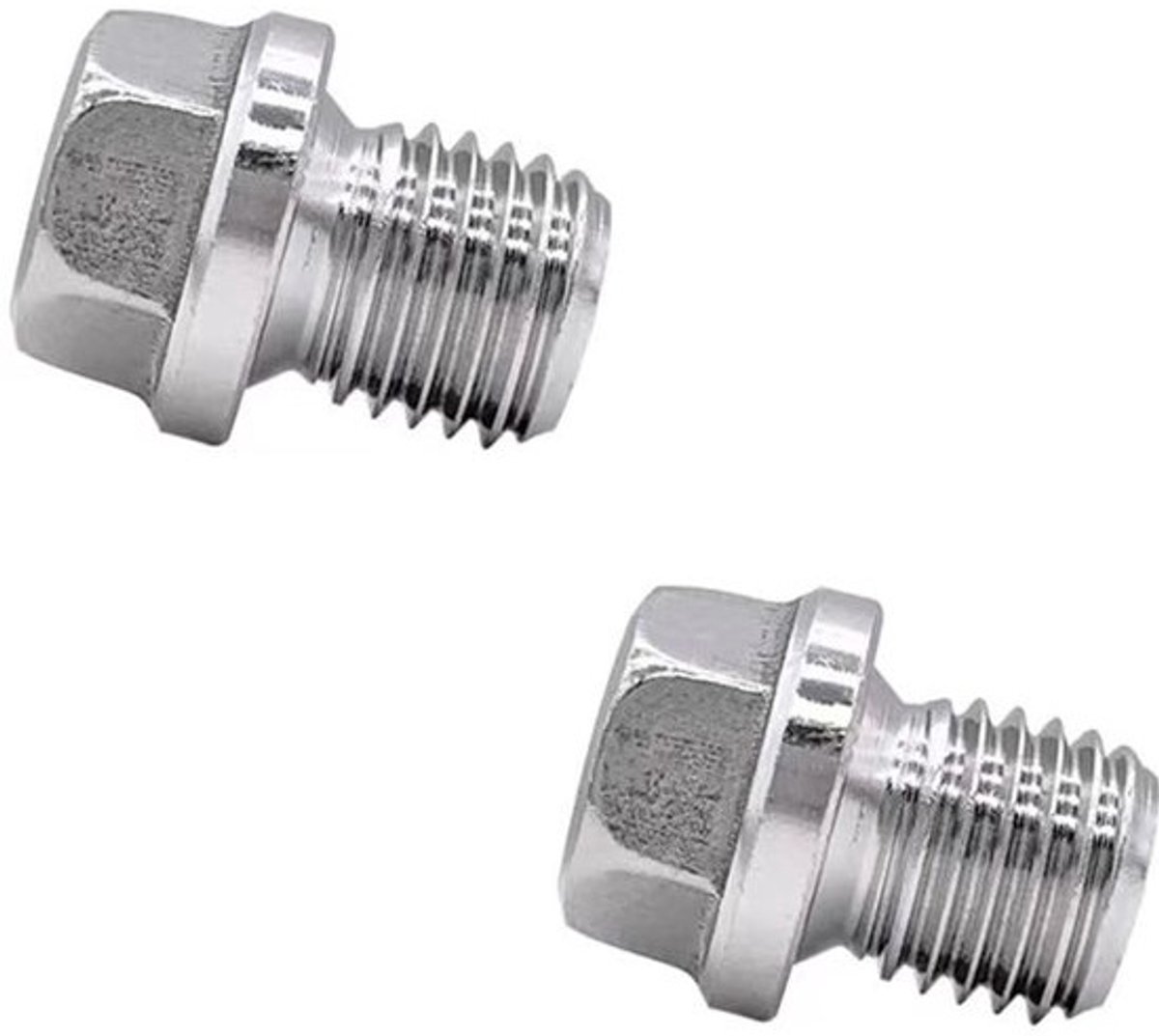 Sluitschroeven met band - Zeskantschroeven - Voor vaste bevestiging - Roestvrij staal - M22 - 2 stuks - Zilver