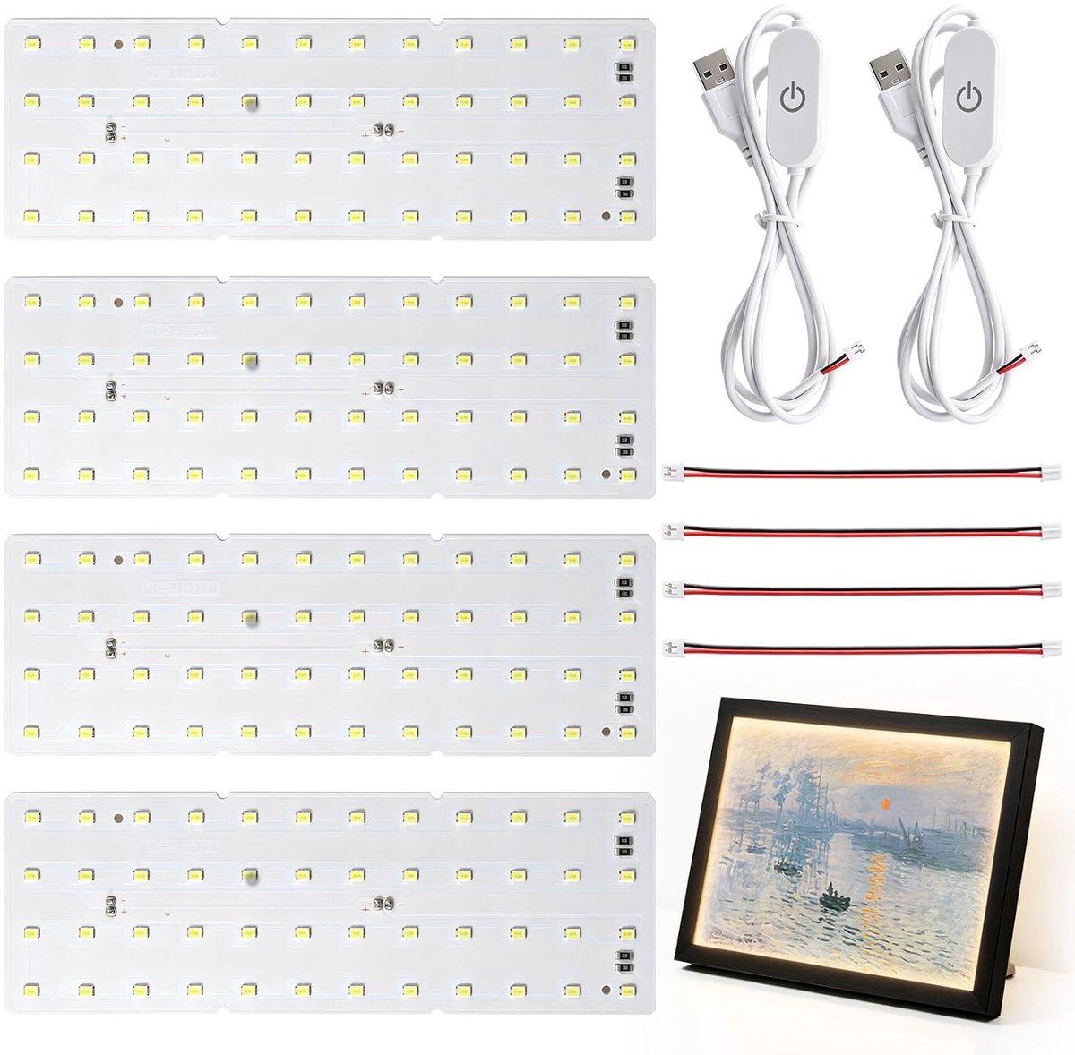 4 stuks cmyk lithofaan led-backlight board voor Bambu Lab Makerworld - ShopVlot
