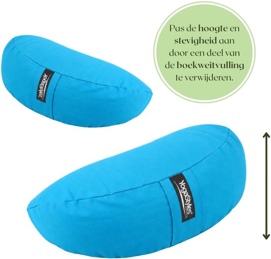 YogaStyles Meditatiekussen Organic Moon Turquoise van YogaStyles — afbeelding 3