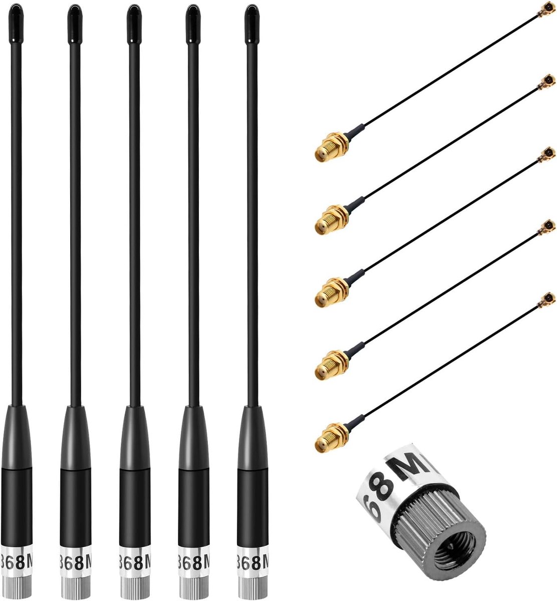 868MHz LoRa Antenna 10dBi for Meshtastic LoRa Long Range Soft Whip Antenna, SMA Male 195mm+ (U.FL IPX) to SMA Female - ShopVlot