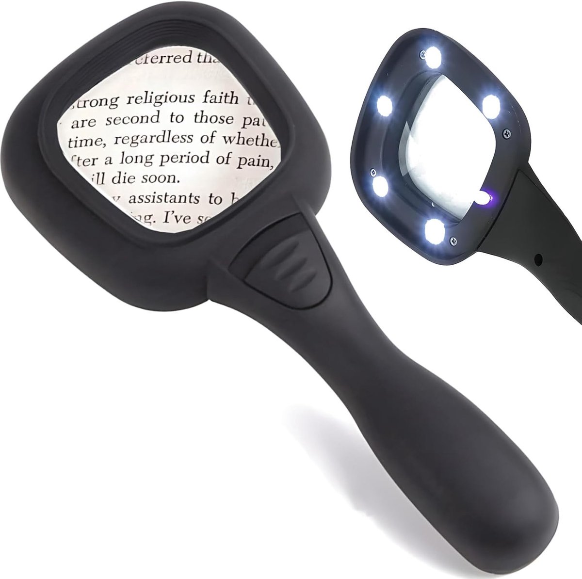 Handloep met Licht - 5 LED Verlichting - Lichtgewicht Vergrootglas voor Kinderen en Ouderen - Ideaal voor Lezen - ShopVlot