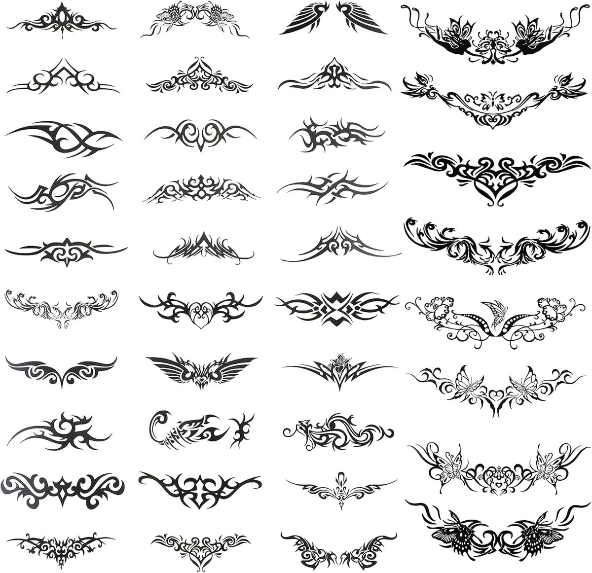 Tijdelijke tatoeages, realistische waterdichte tijdelijke tatoeages voor volwassenen, tattoo-stickers, huid, kont, gewei handtattoo, littekenbedekking