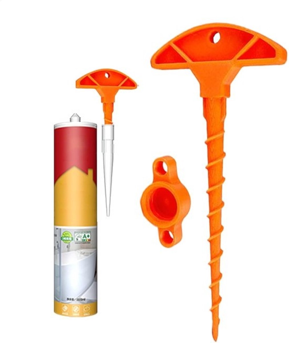 Afdichtingsbuisstop - Spleetmondstuk - Applicator - Lijm aanbrengen - Efficiënt materiaalbehoud - 15 cm lang - Oranje