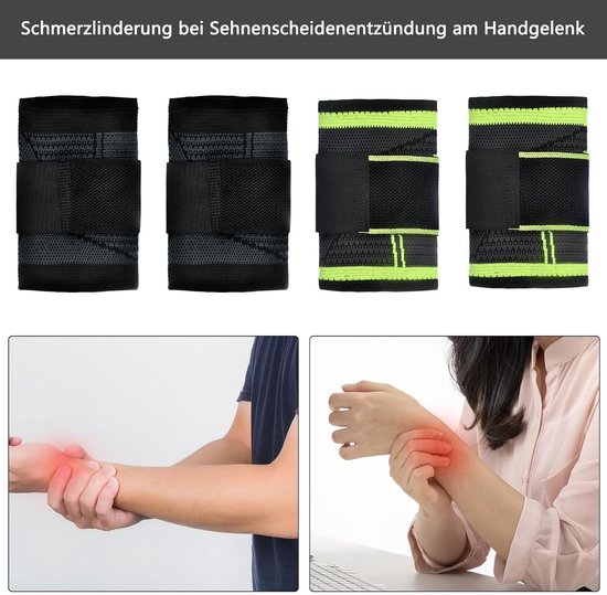 4-Pack Polssteun voor Sport en Herstel - Ademend Bandage voor Peesontsteking en Pijnverlichting — afbeelding 5