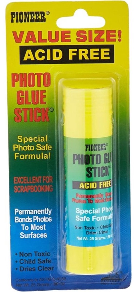 Lijmstick - Hobbylijm - Scrapbooking en foto's - Dekt transparant - 25 gram