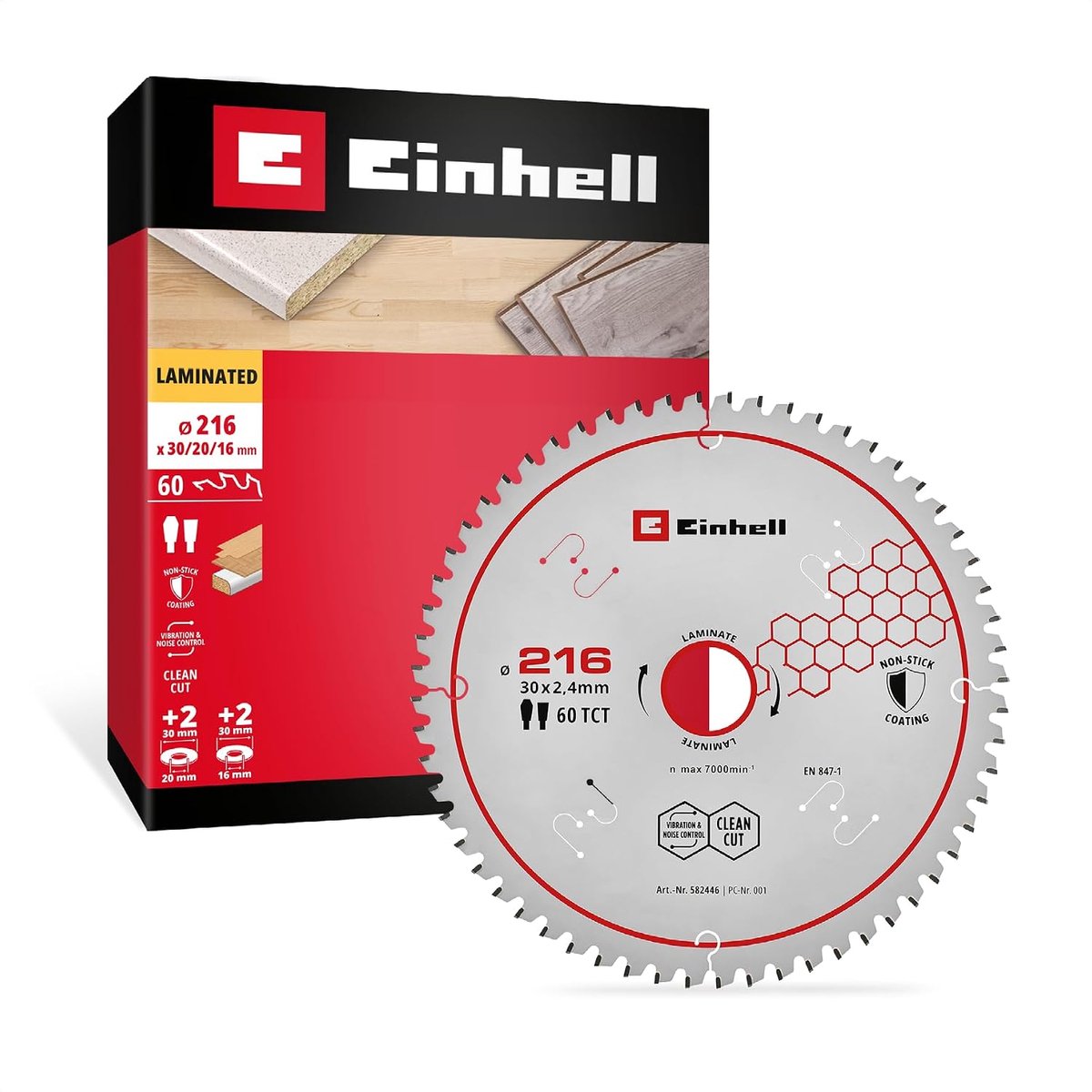 Einhell cirkelzaagblad, laminaat, Ø 216 x 30 mm, 60 tanden