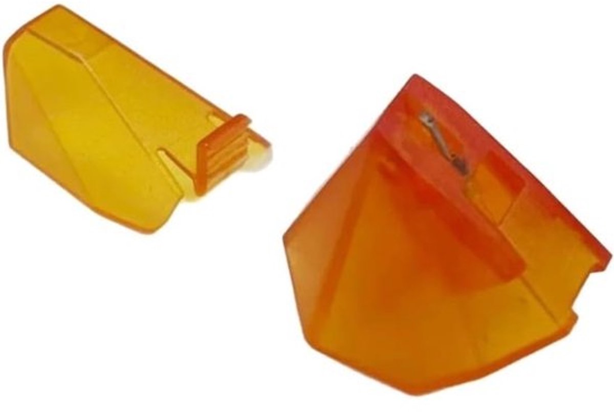 Vervangnaald - Voor styluscartridge - Voor high-fidelityaudio - Naaldpunt - Nude elliptisch - 10 g - Oranje