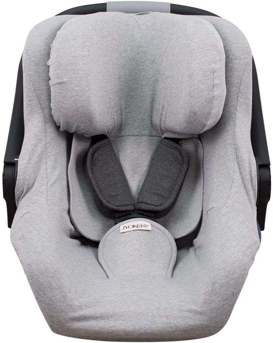JYOKO KIDS Katoenen Hoes voor kinderautostoel groep 0 compatibel met Concord Neo (Grey Stone) - ShopVlot