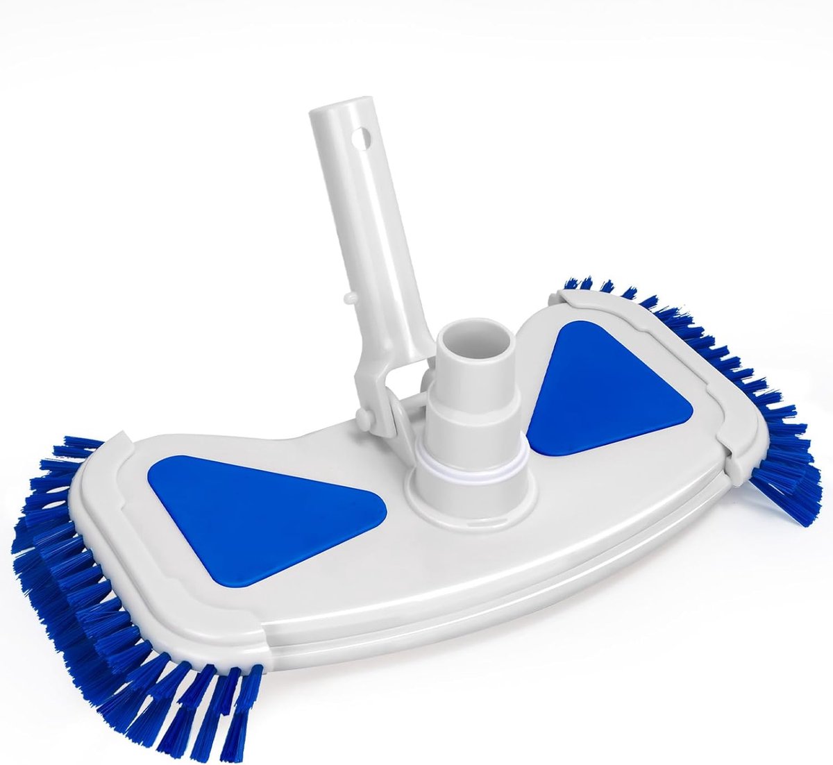 SnelShoppen - Pool Brush Met Suction Connection 35 cm - Zwembad Borstel Met Zijkanten, Draaibare Slang Aansluiting Voor 32 mm En 38 mm Hoses, Ideaal V