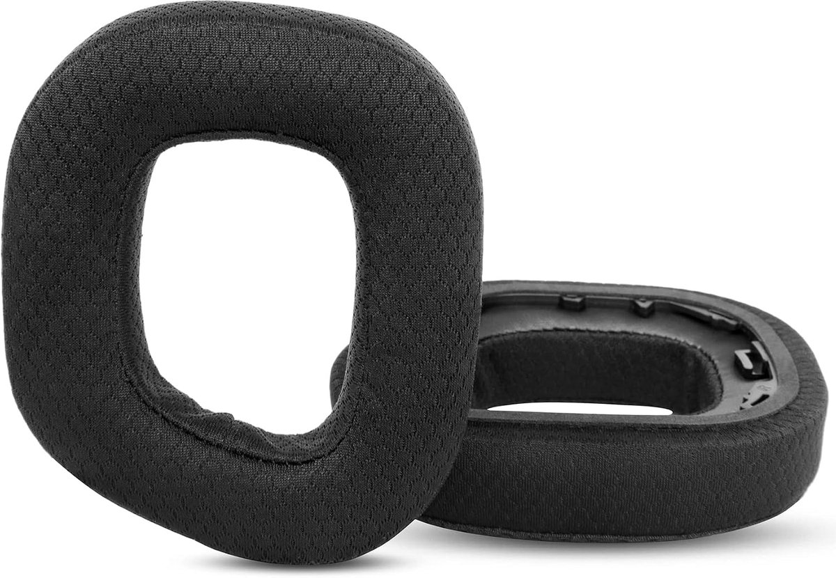 HS80 Upgrade Thicker Ear Pads Ear Pads Replacement Compatible with Corsair HS80 RGB Wireless Headphones (Black Fabric - ShopVlot
