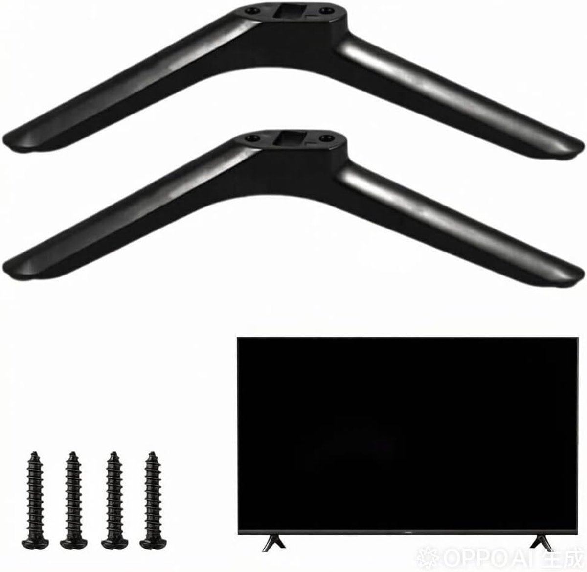 Statief voor televisie, universele tv-standaard met schroeven, compatibel met Samsung TV en LG TV, poten voor 32 inch - ShopVlot
