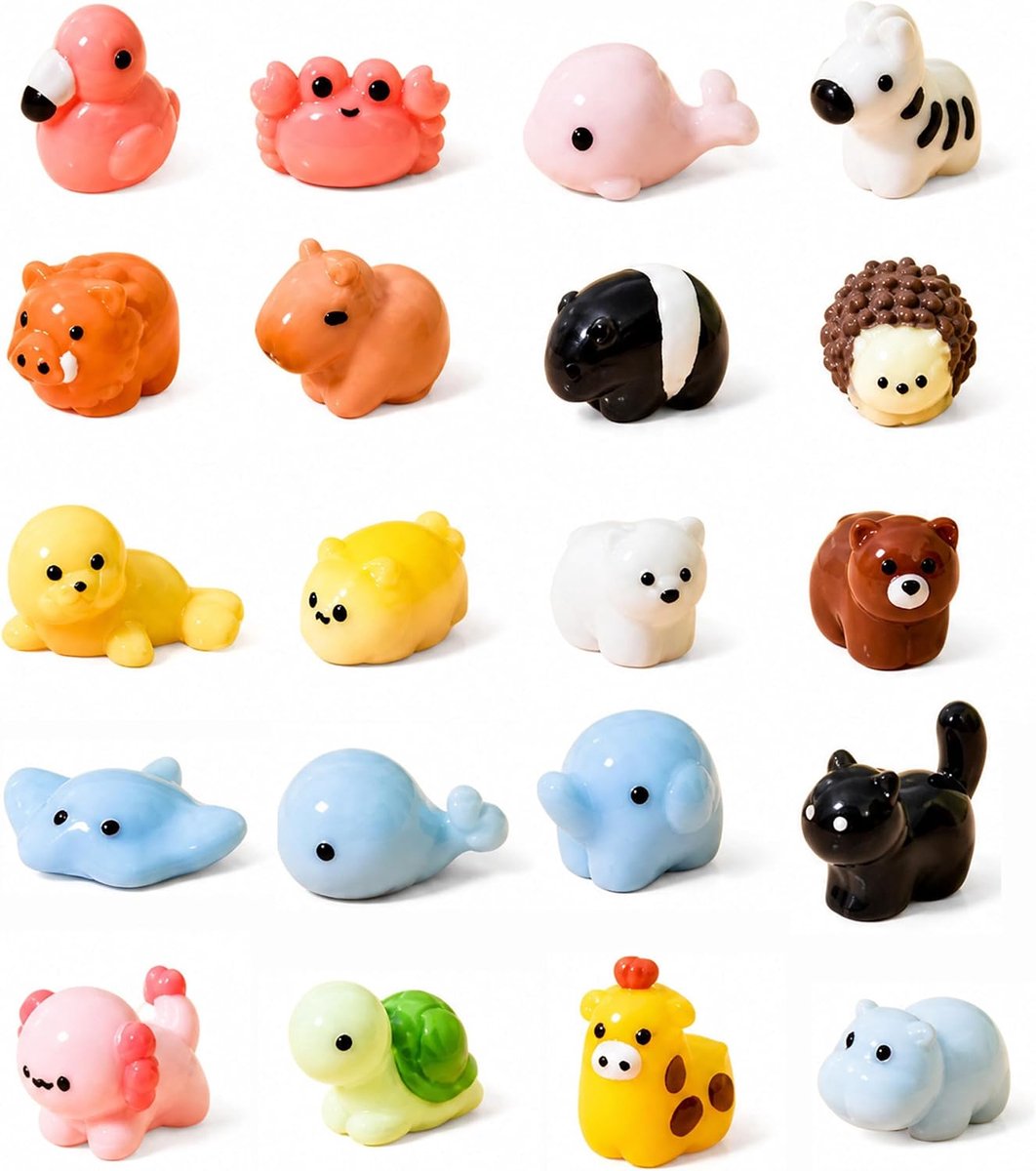 40 stuks mini hars dierfiguren kleine dierfiguren set miniatuur figuren - ShopVlot