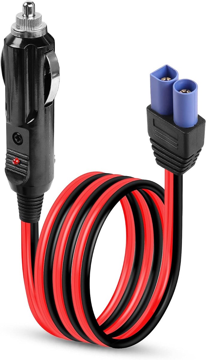 GINTOOYUN 14AWG Cigarette Lighter to EC5 Plug Cable DC12/24V Cigarette Lighter to EC5 Male Plug Power Cable for Car - ShopVlot