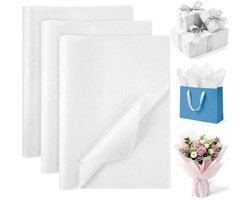 VGOODALL 100 vellen wit zijdepapier, tissuepapier, 50 cm x 35 cm, knutselpapier, cadeaupapier voor verjaardagsfeest - ShopVlot