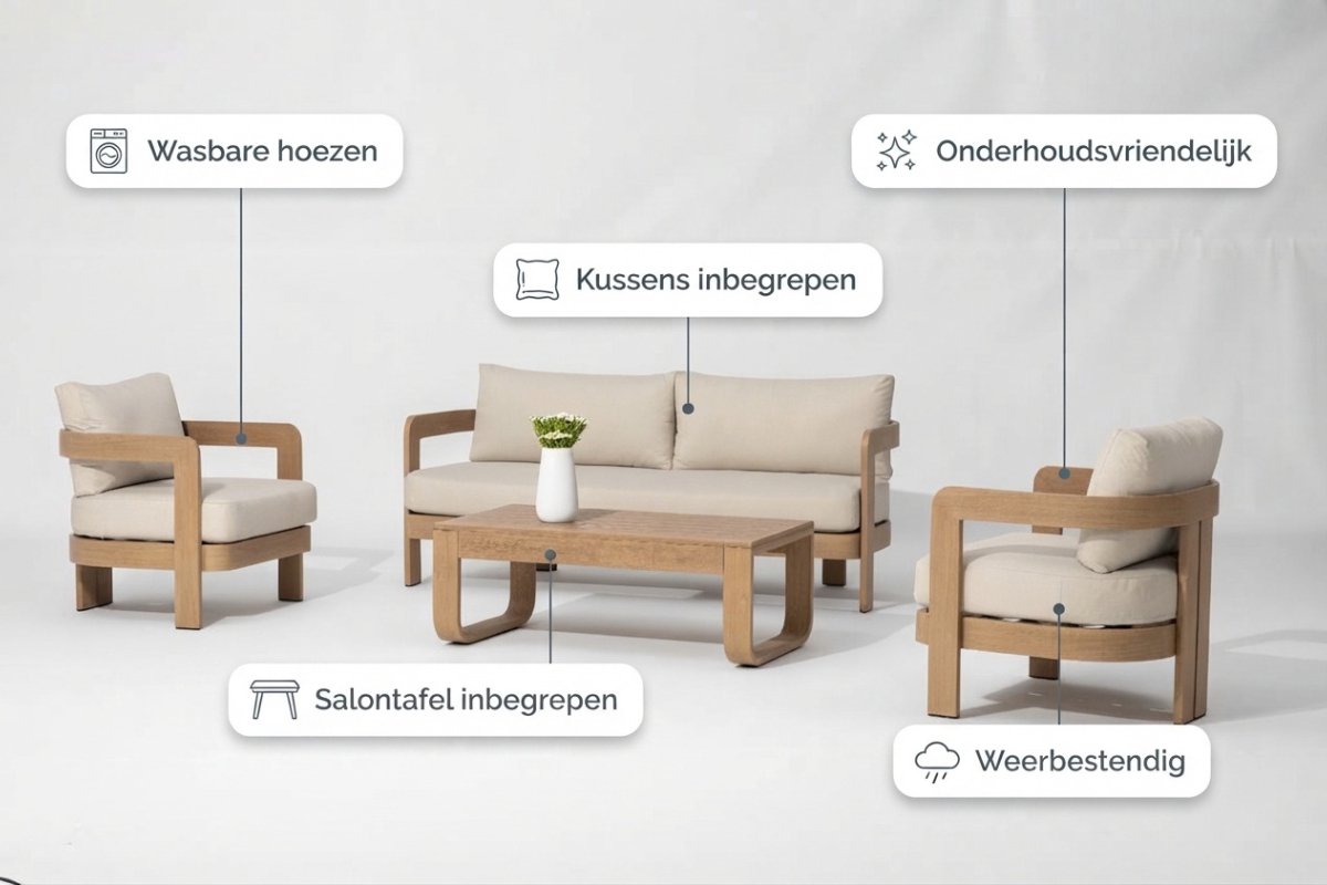 Sens-Line Santiago loungeset - naturel