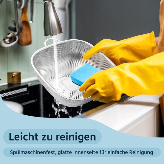 RVS Pastascheider voor Efficiënt Afvoeren van Pasta en Groenten - Maat 1, Duurzaam en Handig in Gebruik — afbeelding 2