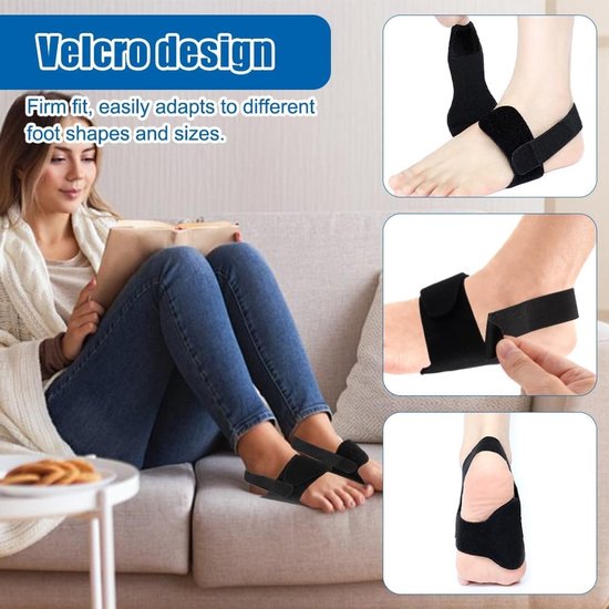 Steunbandages voor de Voetboog, Ademend en Verstelbaar, Pijnverlichting bij Plantenfasciitis en Platte Voeten — afbeelding 4