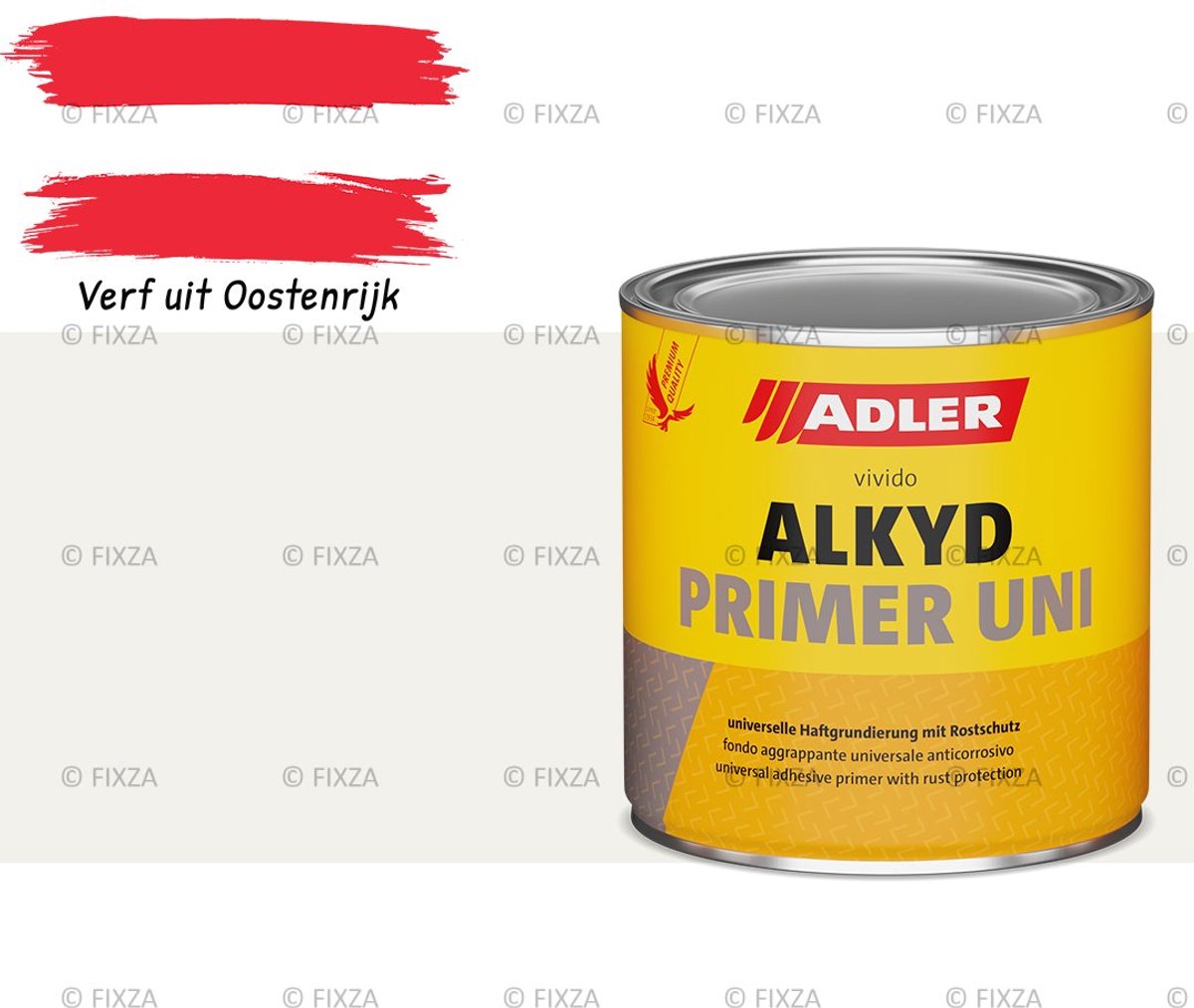 ADLER Alkyd Primer Uni – wit – 375 ml – 1K Hechtprimer & Roestwerende Metaalgrondverf voor IJzer, Staal, Zink, Aluminium & Kunststoffen – Sneldrogend – Binnen/Buiten