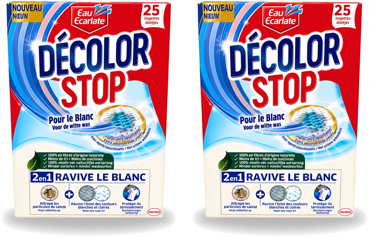2 x Eau Eclarate - Sublim Blanc - Ultra Witmakend - 25 doekjes - Voordeelverpakking - 2 stuks