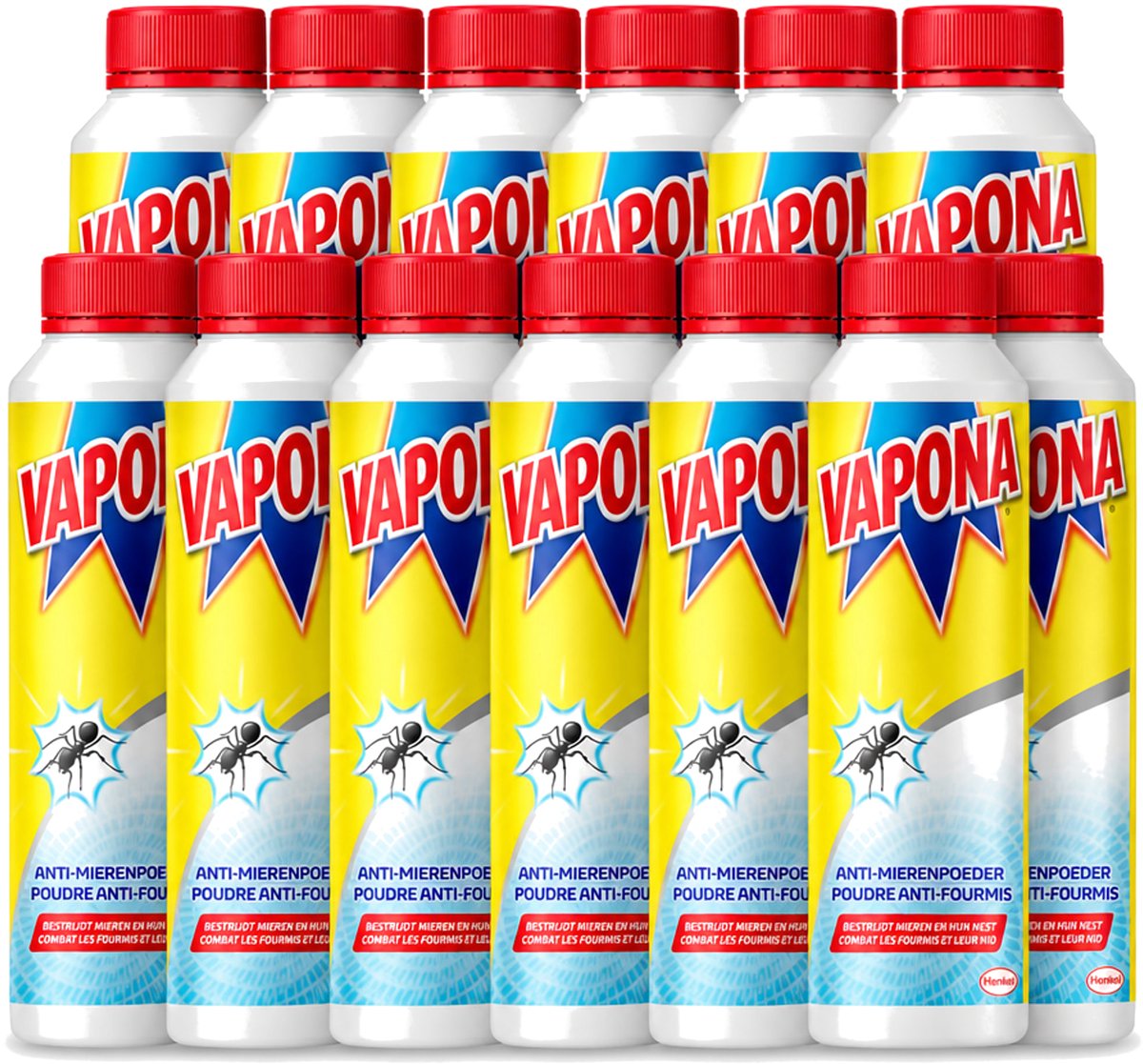 12 x Vapona - Anti Mierenpoeder - Effectief Tegen Hele Kolonie - 150g - Voordeelverpakking - 12 stuks