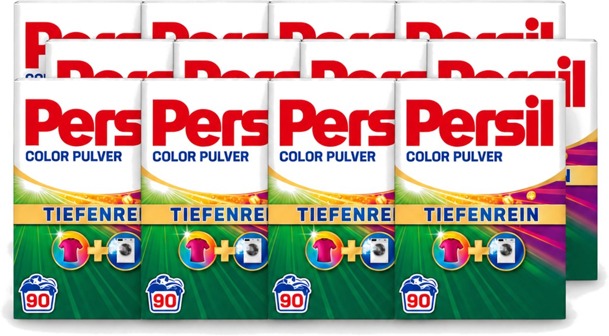 12 x Persil Color - Waspoeder - Gekleurde Was - 90 Wasbeurten - Voordeelverpakking - 12 stuks