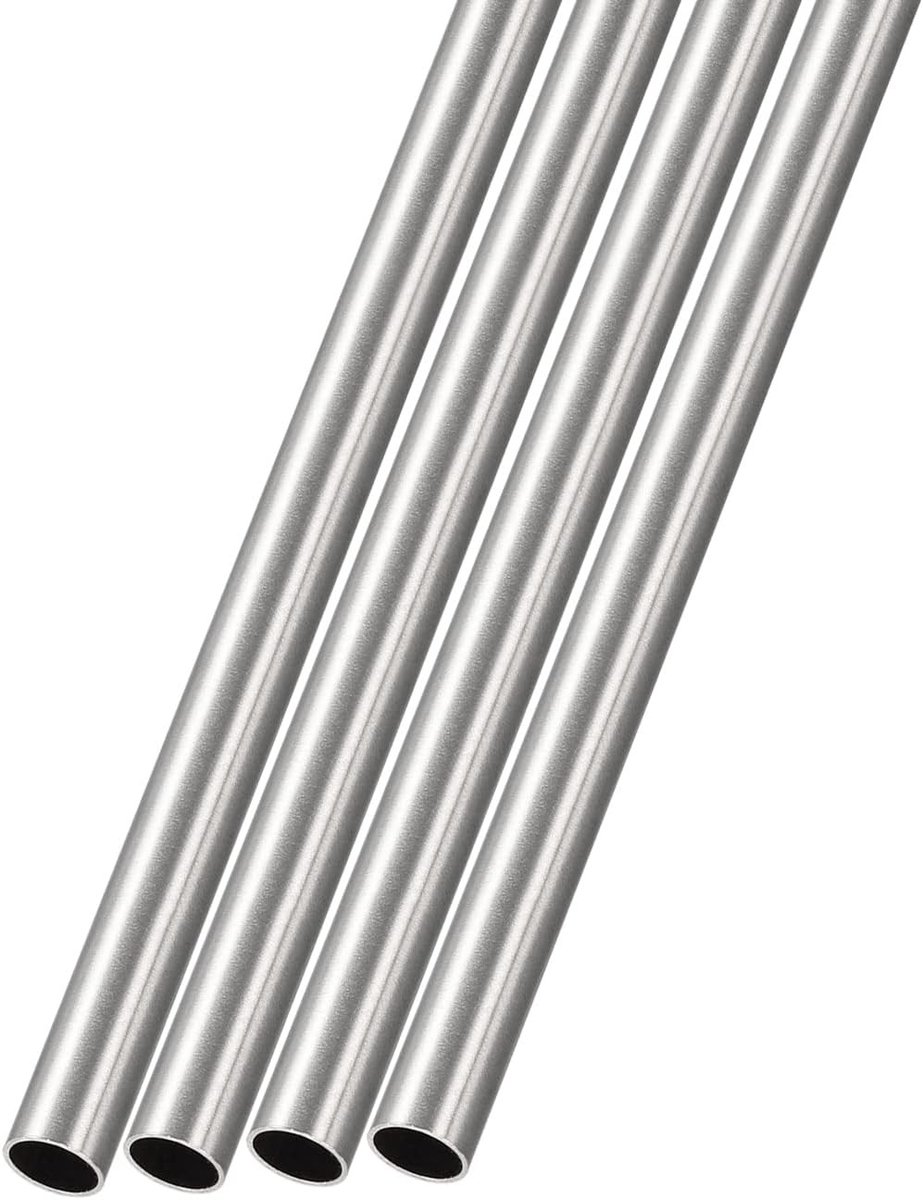 4-delige 304 roestvrijstalen buizen (6mm AD x 0.4mm wand D x 300mm L) rechte slangen voor huishoudelijke apparaten en machines