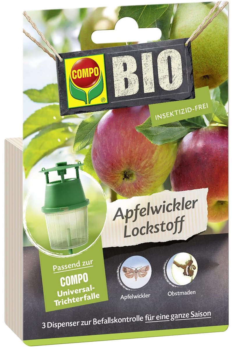 COMPO Bio appelmot lokstof 3 dispensers
