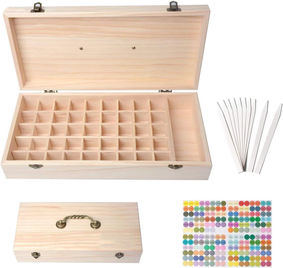 RoseFlower 46 Gaten Essentiële Olie Sets Opbergdozen Opbergdoos voor Essentiële Oliën Aromatherapie Organizer Nagellak - ShopVlot