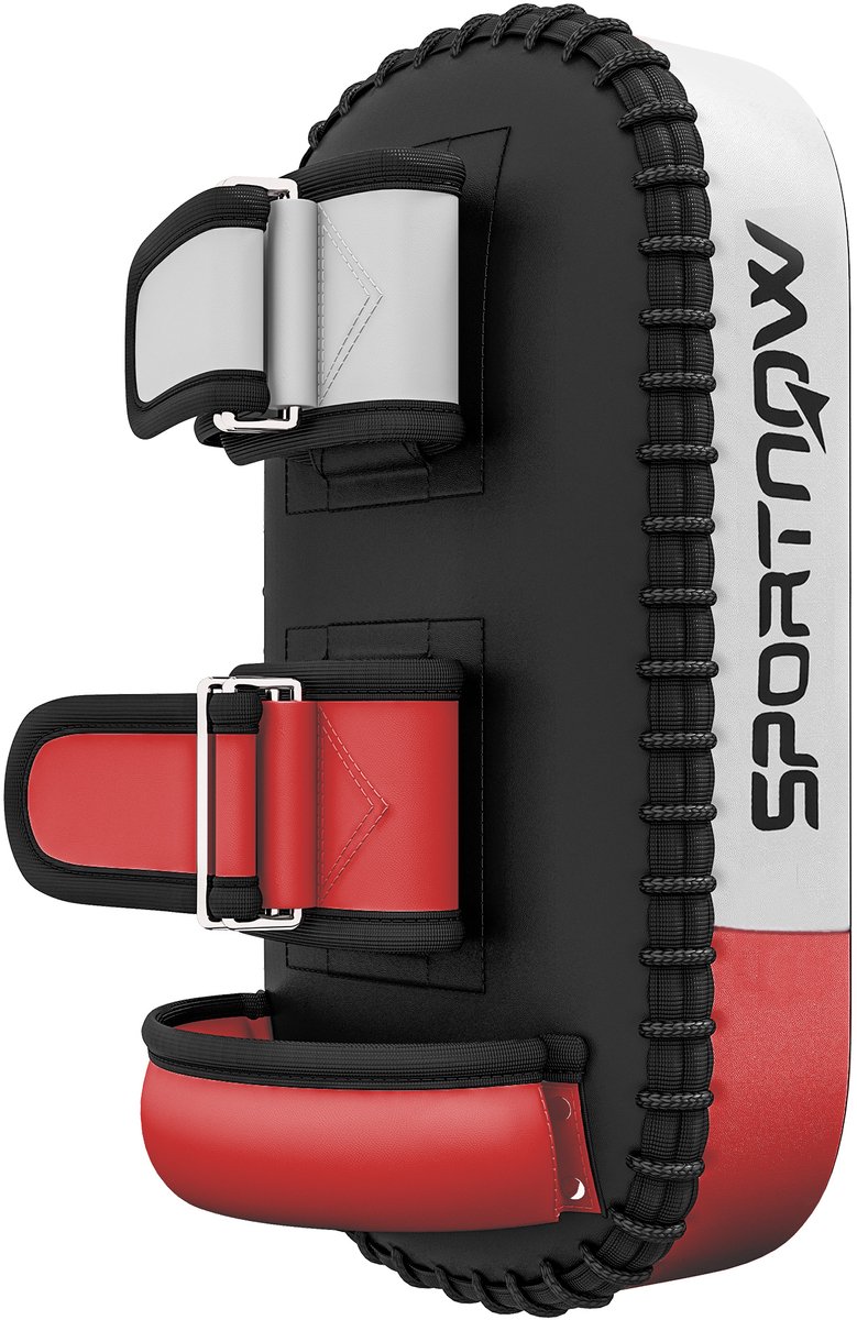 MODFU-Armpad-Kickboksen-Muay Thai-Kunstleder-Zwart-Rood