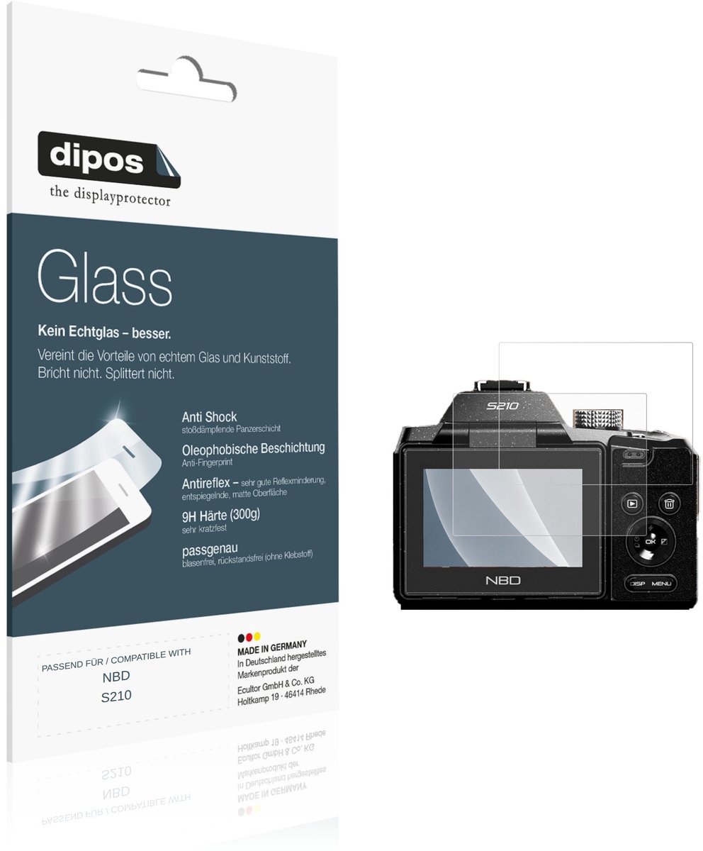 dipos – 2x Matte Pantserfolie geschikt voor NBD S210 | 9H Screenprotector