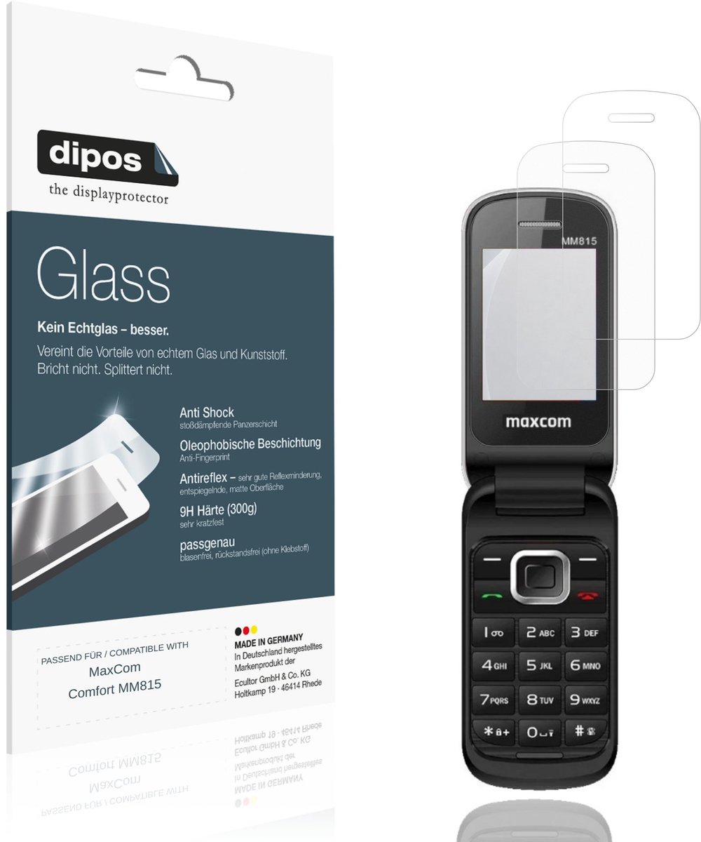 dipos – 2x Matte Pantserfolie geschikt voor MaxCom Comfort MM815 | 9H Screenprotector