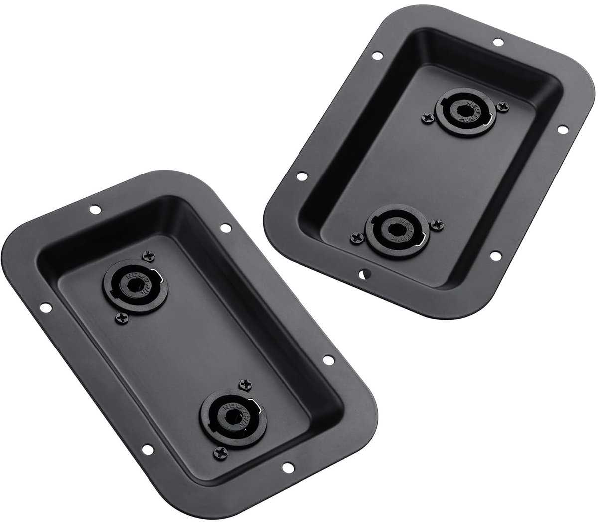 2-Weg Junction Box voor Spekers, 4-Pin Speakon Junction Plate voor Podium en Thuis Audio, Set van 2 voor DIY Projecten