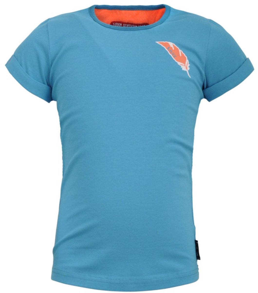 Lovestation22-Meisjes T-Shirt Nora -Scuba Blauw