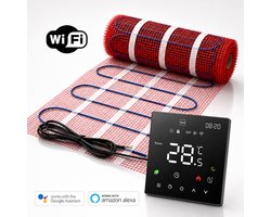 Red Series complete elektrische vloerverwarming set 150 watt met WiFi thermostaat, 1,5 m²,